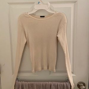 beige brandy melville long sleep sweater top